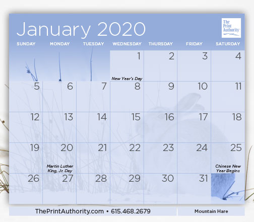 The Print Authority Calendar